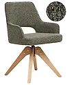 Dining Chair Swivel MORAVIA Boucle Green