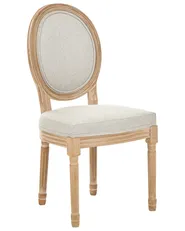 Conjunto de 2 cadeiras ALBANZA Tecido Castanho claro/Creme_1090731