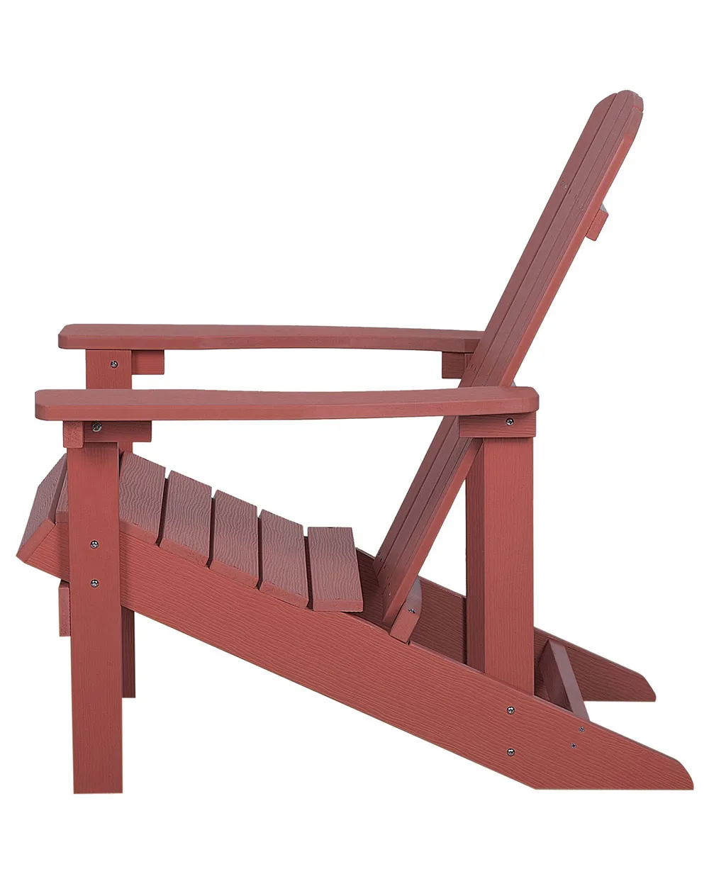 Garden Chair ADIRONDACK with Footstool Red_809680