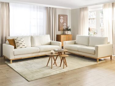 Boucle Living Room Set White SIGGARD