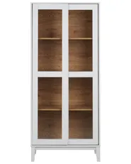 Vetrina in vetro RUMSON 80 cm Bianco_913780