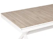 Stół ogrodowy rozkładany FANES 184/242 cm 90 cm Metal Biały_928647