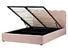Ottoman Bed NANTERRE Fabric Pastel Pink 160 x 200 cm (EU King Size)