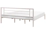 Łóżko Metal CUSSET 180 x 200 cm Jasnobeżowy_1162103