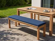 Garden Bench with Cushion MONSANO 170 cm Eucalyptus Wood Blue_1153973