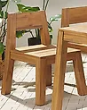 Set of 2 Garden Chairs LIVORNO Acacia Wood Brown