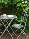 Metal Garden Bistro Table ø 70 cm Green TRENTO_780721