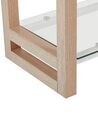 Libreria a 4 scaffalature bianco e legno chiaro JENKS_790297