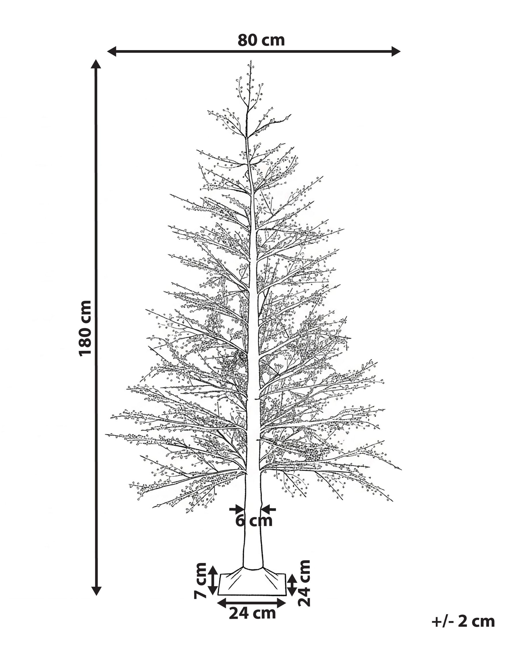 Outdoor Decoration LED SUONTEE 180 cm Christmas Tree White_1015357