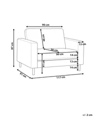 Armchair SAVALEN Fabric Off-White_998038