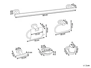 6-Piece Bathroom Hardware Set TOCOPILLA with Towel Bars and Hooks Silver_989773