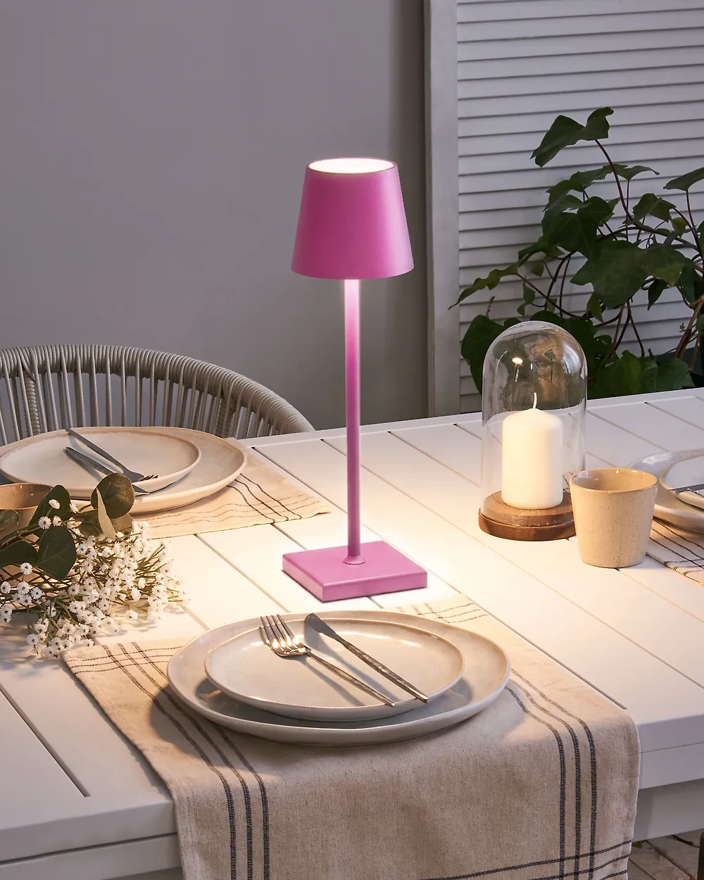 Wireless LED Table Lamp BACEIRO Metal Pink_1177486