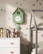 Pendulum clock BONNEVAL 24 cm with Cuckoo Green_1151115