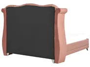 Bed Velvet AYETTE 160 x 200 cm (EU King Size) Pink_832197