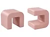 Set of 2 Side Tables MOZIA Pink