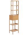 Bamboo Bathroom Shelving Unit Light Wood LEHI _927653