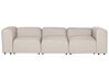 Sofa modułowa 3-osobowa welurowa beżowa FALSTERBO_919277