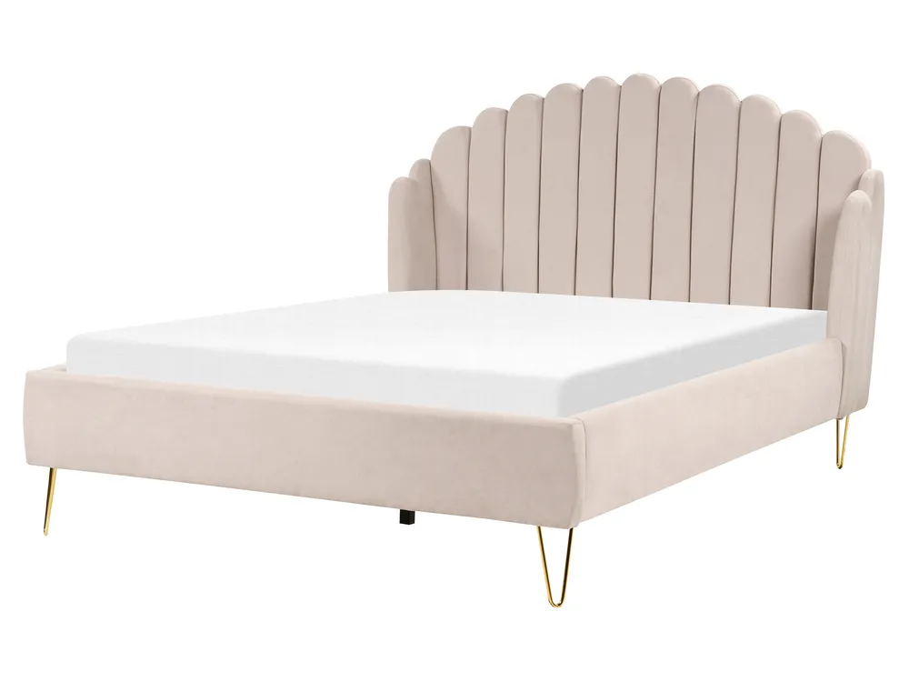 Bed Fabric AMBILLOU 160 x 200 cm (EU King Size) Light Beige