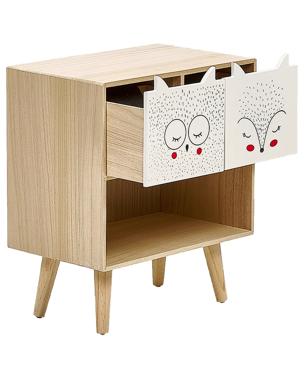2 Drawer Bedside Table RUPERT Light Brown_934759