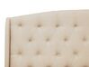 Lit double en tissu beige 140x200 cm BORDEAUX_712162