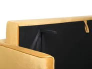 Sofa Bed 3 Seater EKSJO with Storage Velvet Mustard_848903