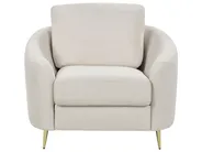Living Room Set 6 Seater TROSA Fabric Light Beige_910961