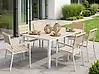 Outdoor Dining Table for 6 COMO 150 cm 90 cm Beige
