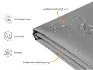 Havemøbelovertræk CHUVA 140 cm 135 cm 80 cm Grå_929842