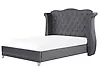 Bed Velvet AYETTE 180 x 200 cm (EU Super King) Grey