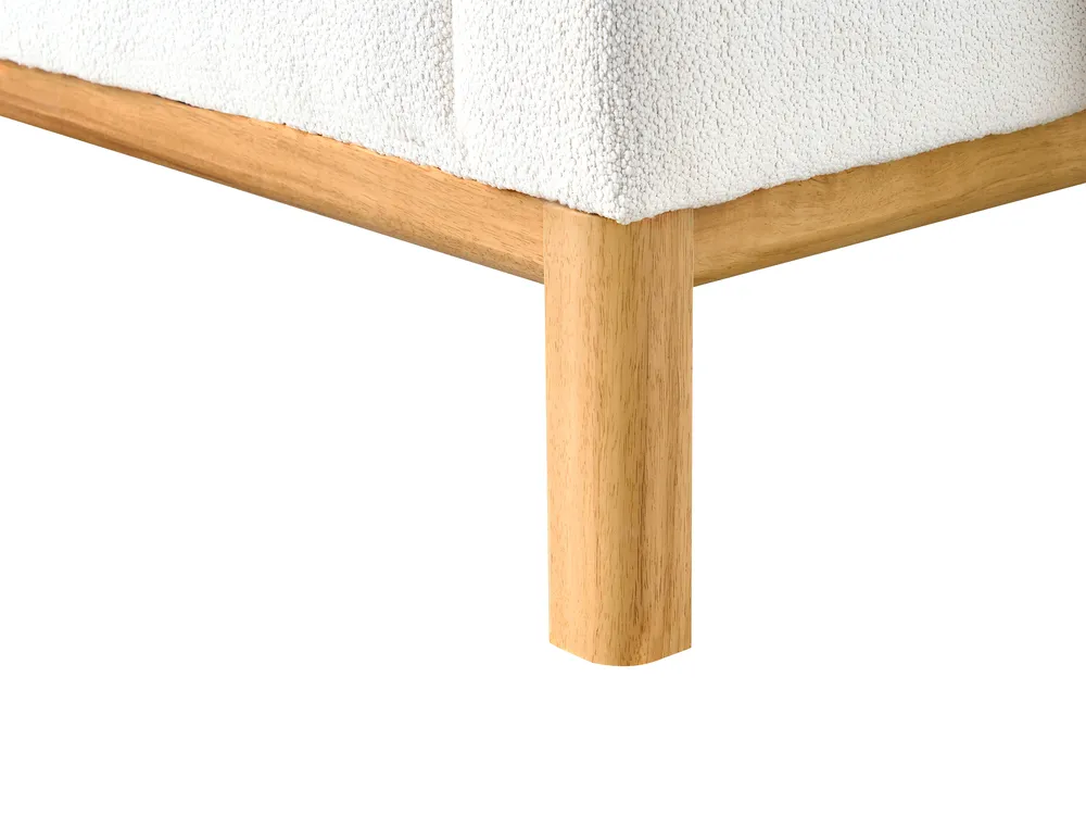 Corner Sofa 3 Seater SOSJO Boucle Off-White Left Hand_941251