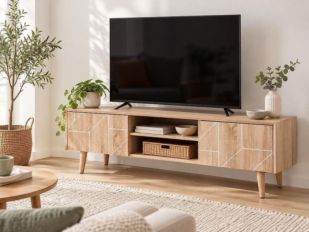 TV Stand FRANKLIN Light Brown