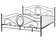 Bed Metal LYRA 180 x 200 cm (EU Super King) Black_676926