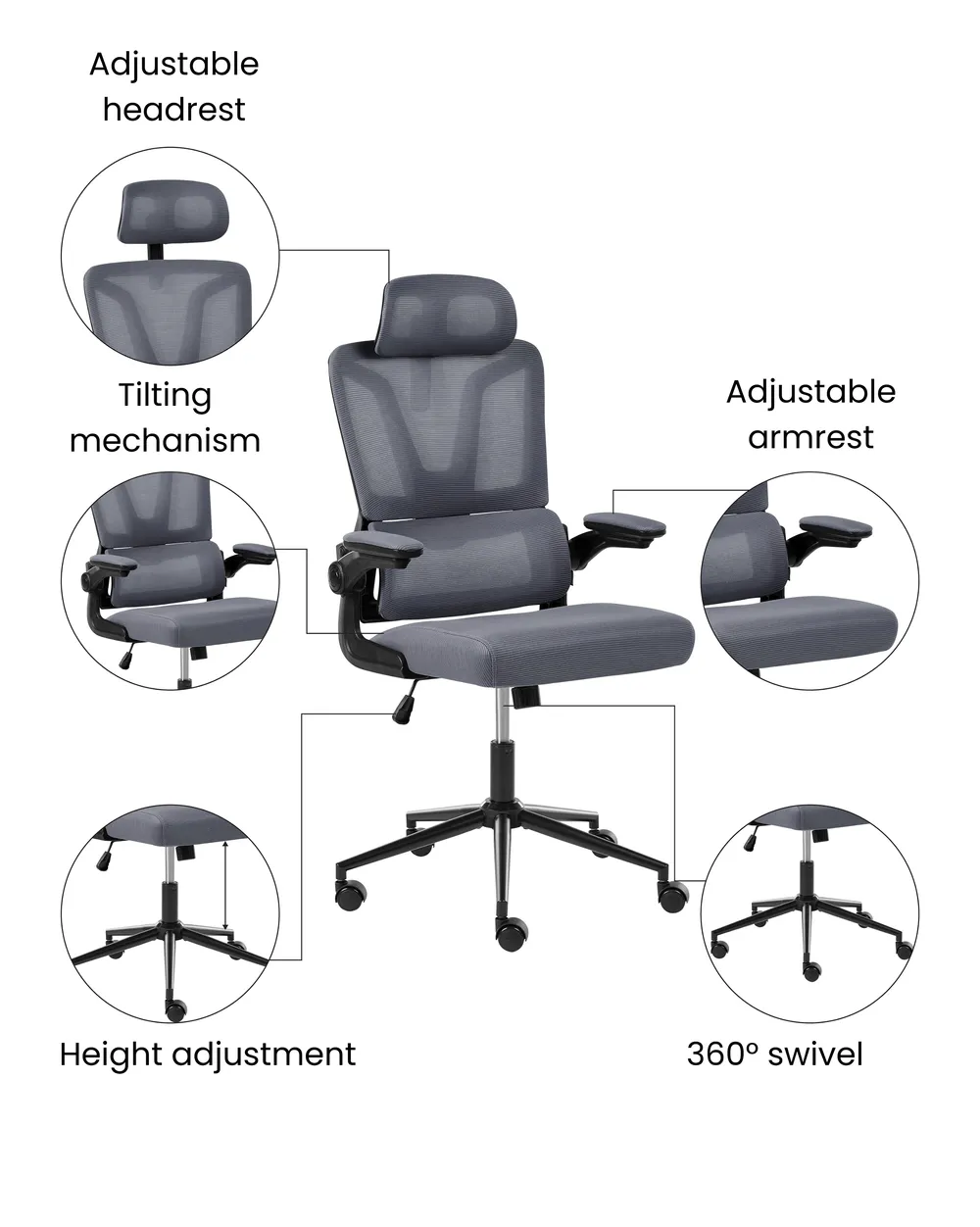 Office Chair KRYOS Dark Grey_1074215