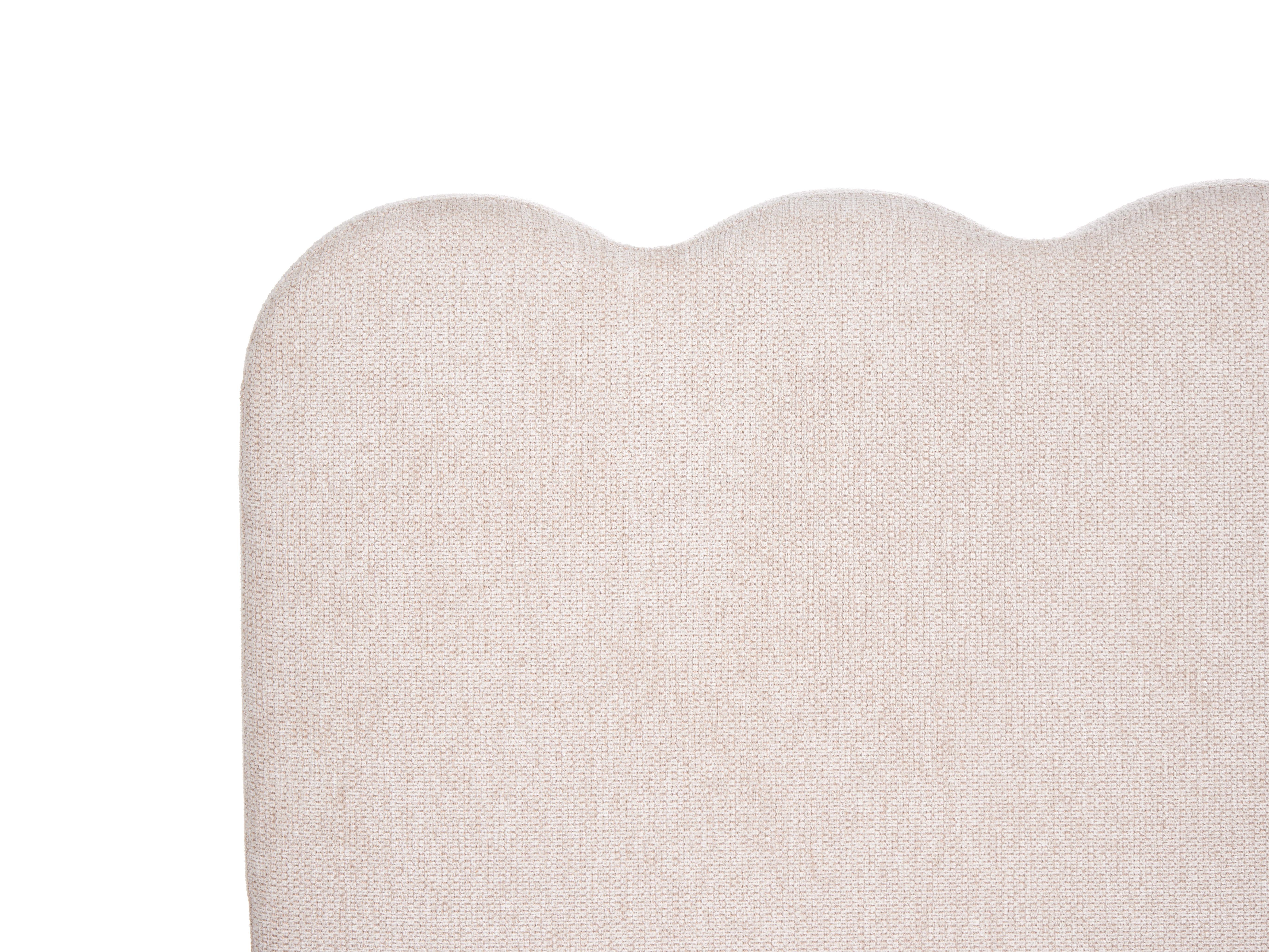 Bett mit Stauraum NANTERRE Stoff Hellbeige 140 x 200 cm_1082345