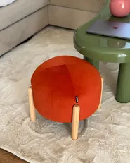 Footstool HELEN Velvet Orange_1159200