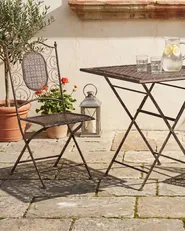 Set di 2 sedie da giardino BORMIO Pieghevole Metallo Nero_806700