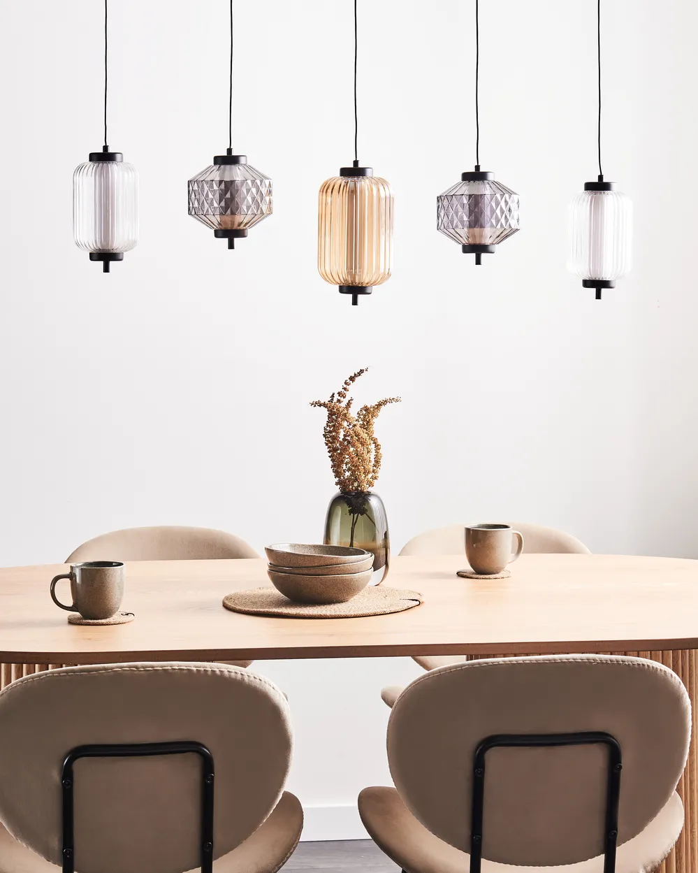 LED Pendant Lamp SULLANE LED Glass Multicolour_948805