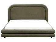 Waterbed Faux Linen LAVARDENS 160 x 200 cm (EU King Size) Green_971105