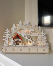 Decorazione natalizia LED GOKSJO 33 cm Marrone chiaro_1036110
