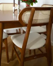 Esszimmerstuhl 2er Set FALLON Holz Braun / Hellbeige_1170418