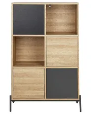 Regał MOINES 135 cm Brązowy/ czarny_860538