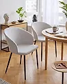 Conjunto de 2 sillas de comedor MASON Tela Gris claro
