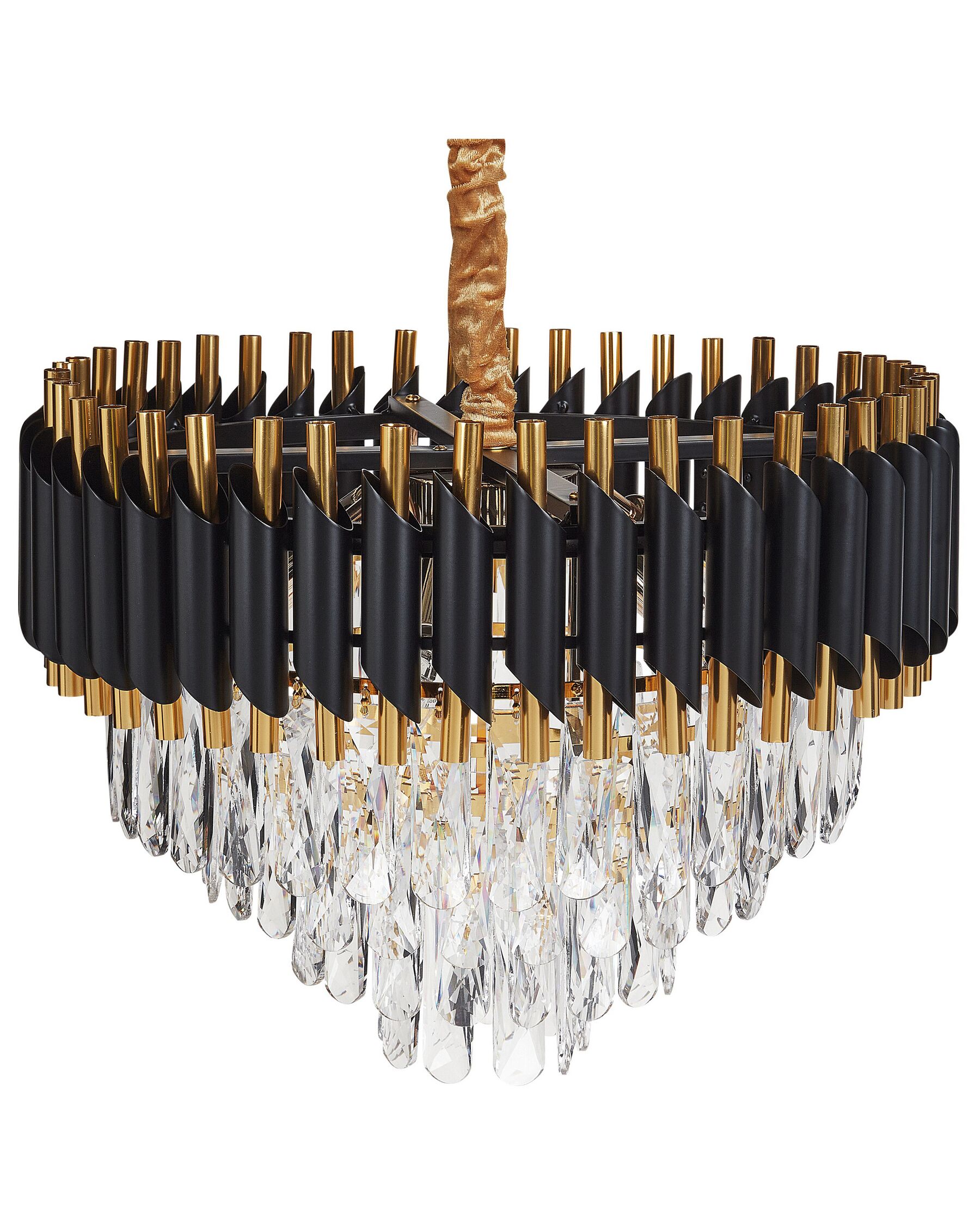 6 Lights Crystal Chandelier Gold ABELLAS _919659