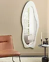 Wall Mirror REIGNY 57 cm 160 cm Velvet White