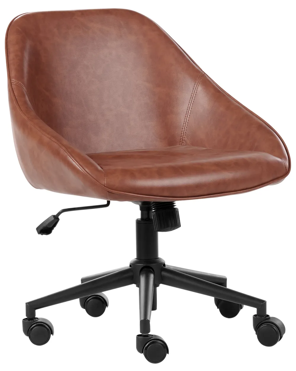 Desk Chair BARDSDALE Faux Leather Brown_935403