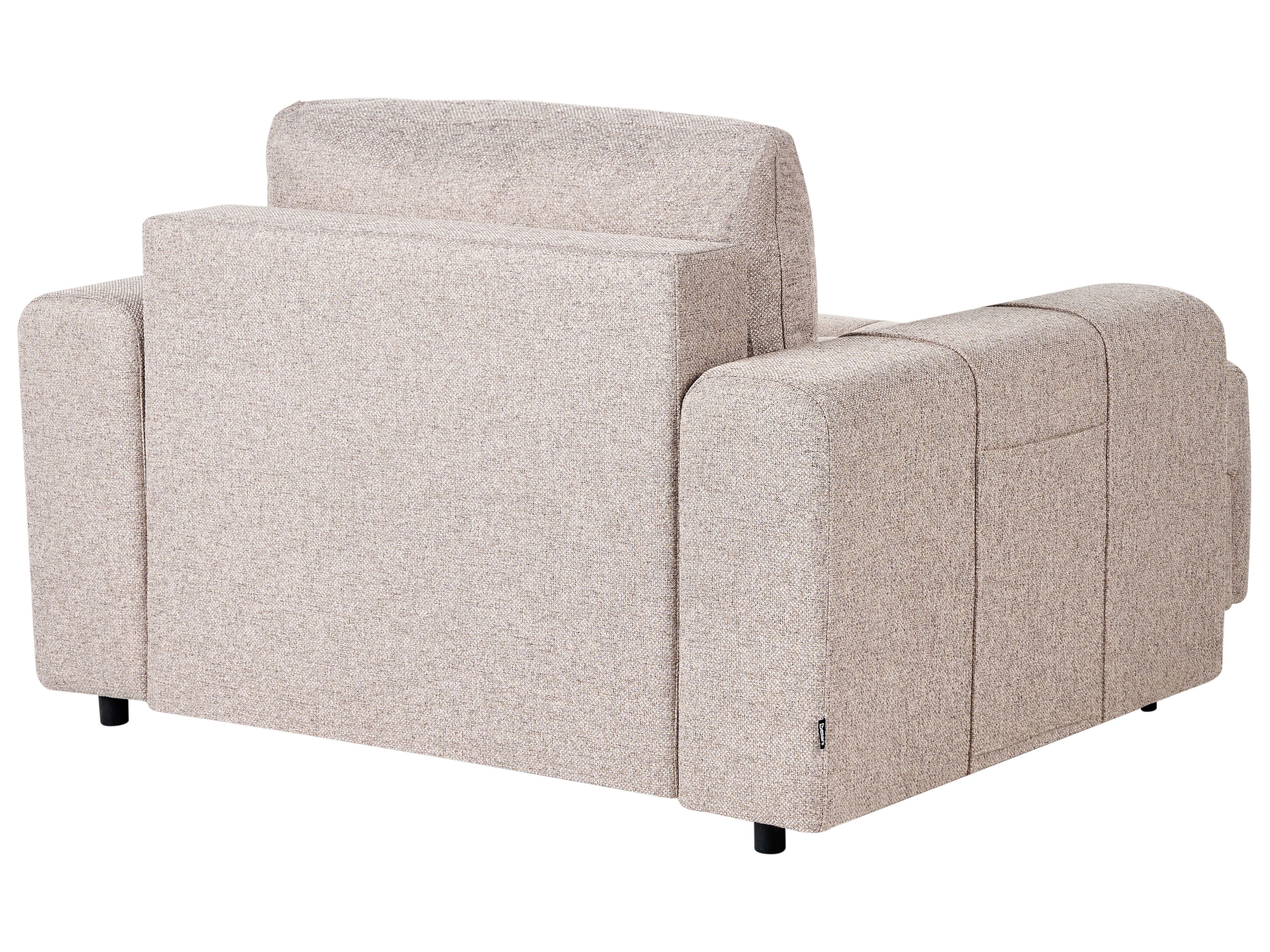 Chaise Longue INNVIK Fabric Light Brown with Storage | Beliani.co.uk
