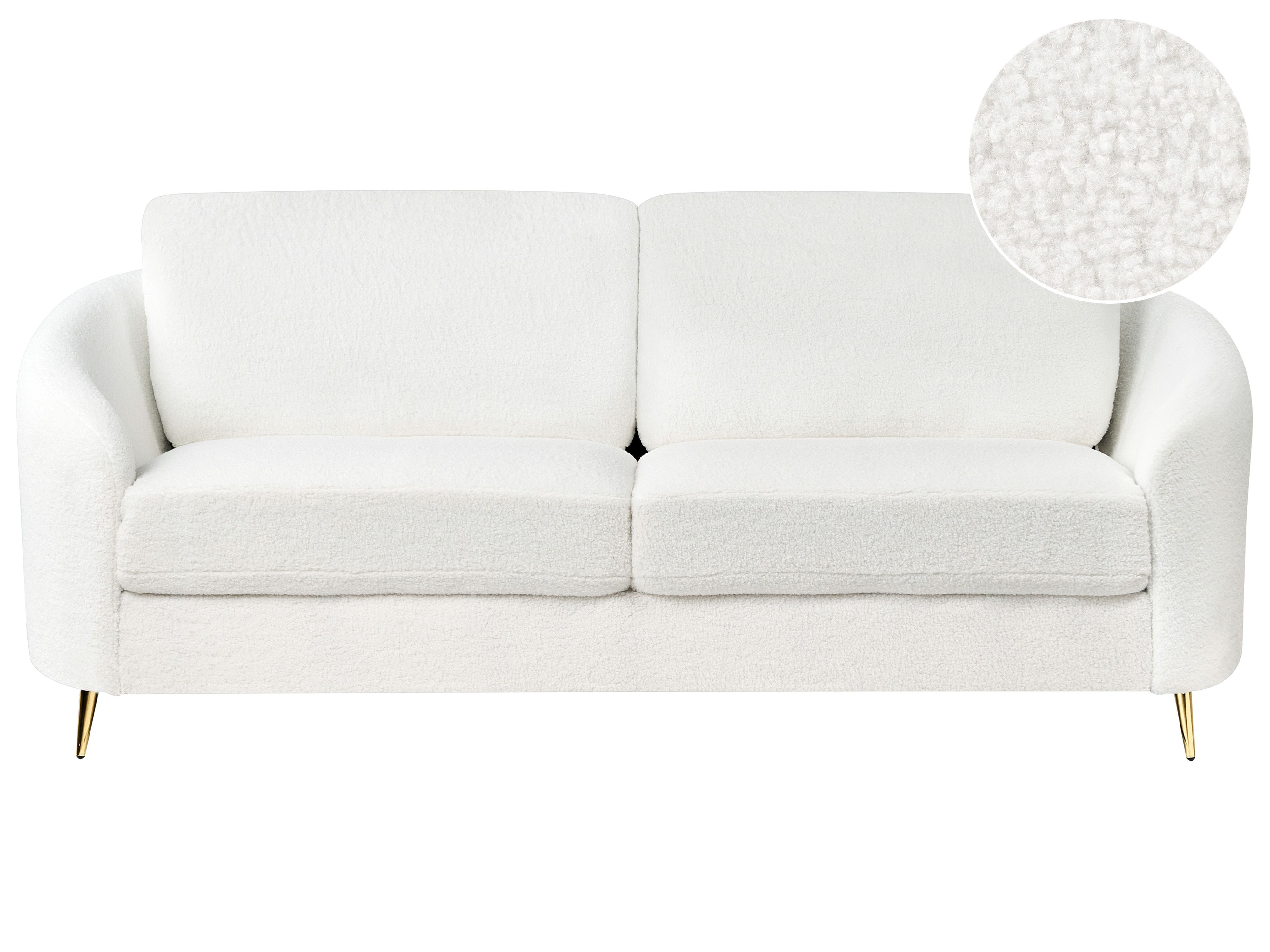 Sofa 3-osobowa boucle biała TROSA | Beliani.pl