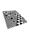 Kožený koberec 140 x 200 cm čierna/biela ODEMIS_689619