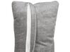 Canapé d'angle à droite modulable 3 places en tissu ottoman gris HELLNAR_912028
