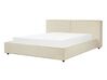 Corduroy EU King Size Bed Beige LINARDS_885486